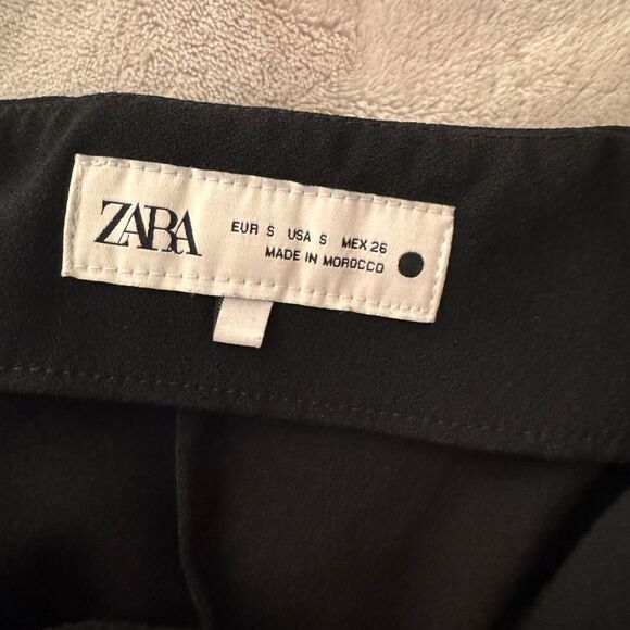 Zara Black Wide Leg Pants - Picture 6 of 8